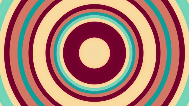 Animated Geometric pattern or background. Abstract moving shapes background, vintage retro colors. Seamless motion graphic background in a flat design