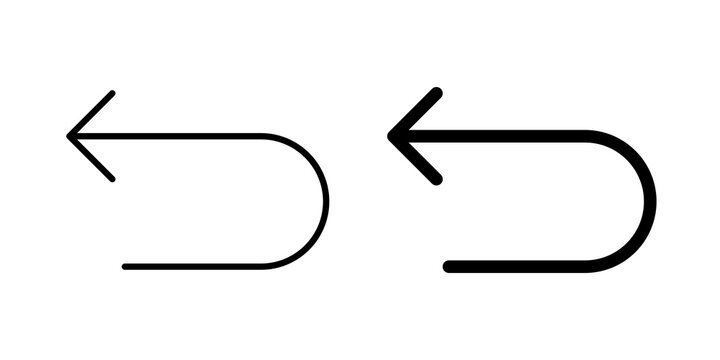 Undo icon lineart symbol pack