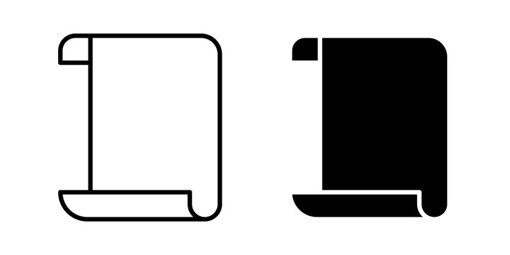 Scroll icon lineart symbol pack