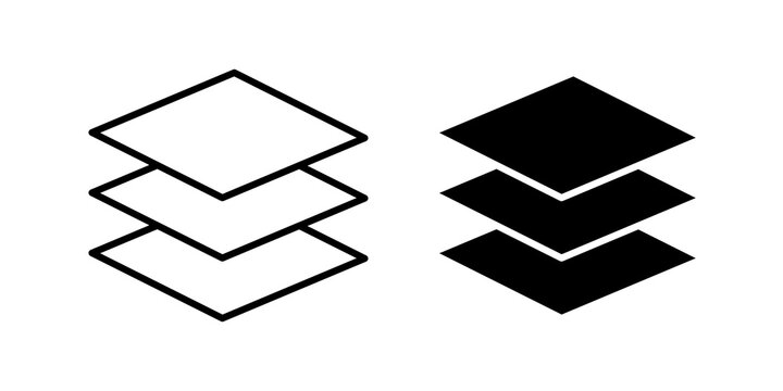 Layers icon lineart symbol pack