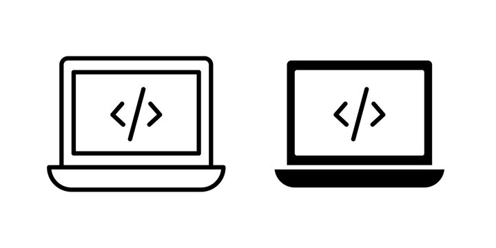 Web development icon lineart symbol pack