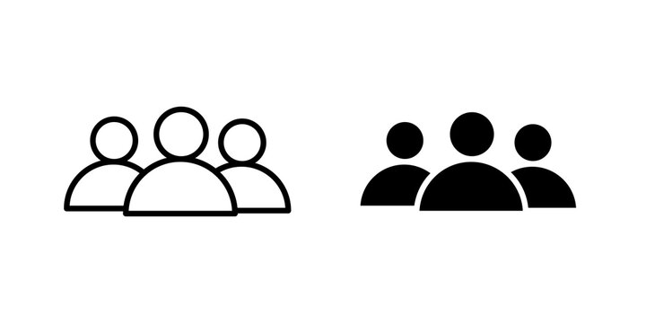 Community icon lineart symbol pack