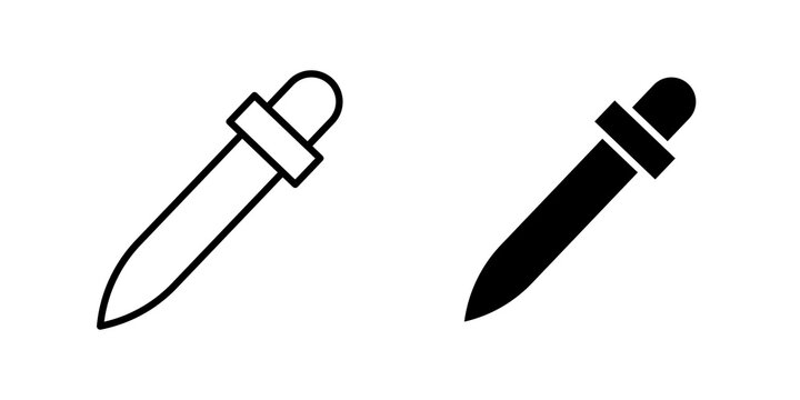 Eye dropper icon lineart symbol pack