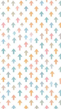 Colorful geometric pattern with upward pointing arrows.