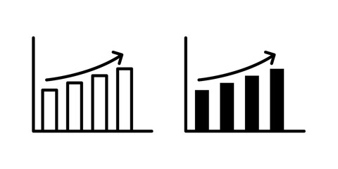 Obraz premium Business growth icon minimal artwork set