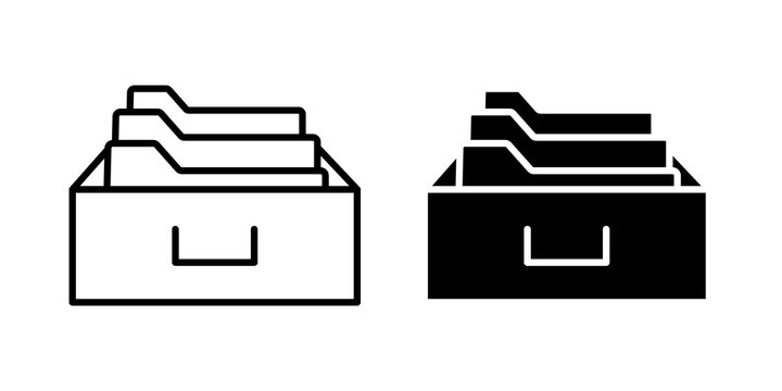 Archive folders icon minimal artwork set
