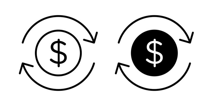Recurring payment icon minimal artwork set