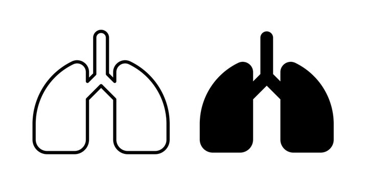 Asthma icon minimal artwork set