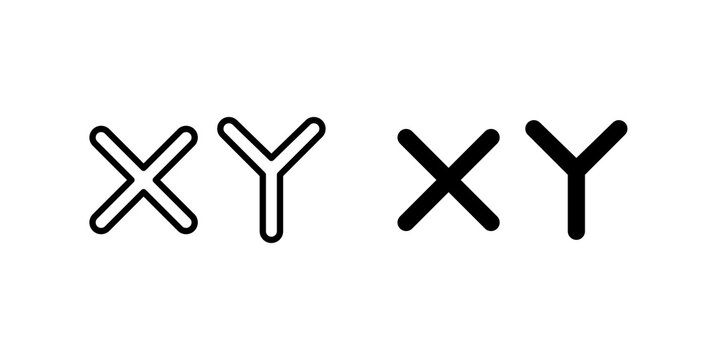 Masculine Chromosomes icon minimal artwork set