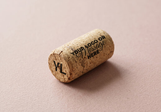 Wine Cork Branding Mockup
