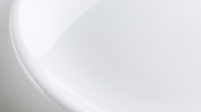 Close-Up of Smooth Glossy White Ceramic Curve