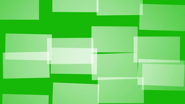 Modern Green Abstract Shapes Video Animation Loop - Dynamic Green Rectangular Grid Motion Design for Creative white 4k Video