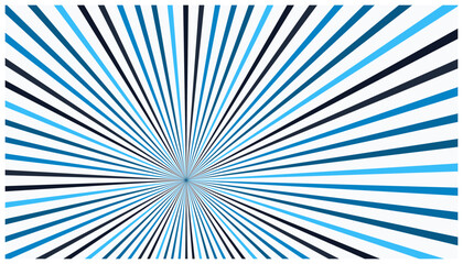 Obraz premium Classic sunburst background with blue and navy rays on white base for advertising and creative brochures.