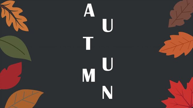 Autumn leaves banner poster background