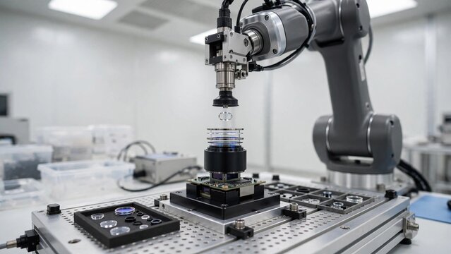 Robotic arm module assembly harmonic drive encoder