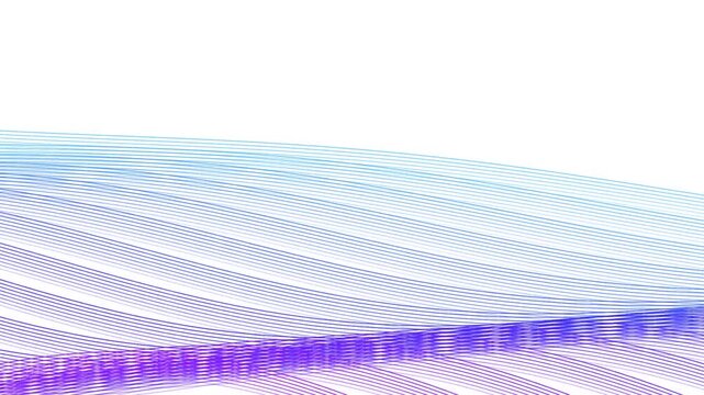 Abstract purple blue linear wave grid animated motion background smooth digital technology loop