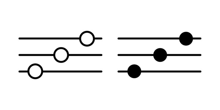 Settings sliders icon vector elements kit