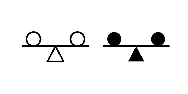 Balance icon vector elements kit