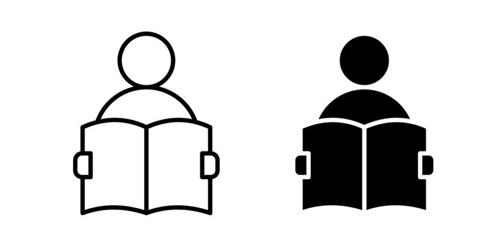 Book open reader icon vector elements kit