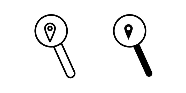 Search Location icon vector elements kit
