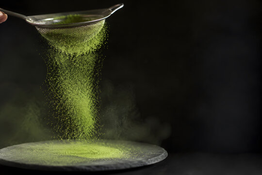 Fine matcha powder falling through stainless steel mesh strainer