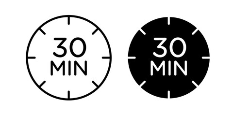 Fototapeta premium 30 minutes icon vector elements kit