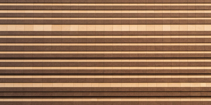 Abstract architectural facade texture featuring horizontal wooden and concrete stripes