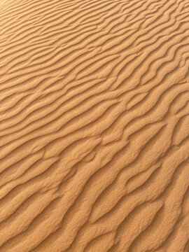 Detail of a sand dune with ripples in desert in high resolution