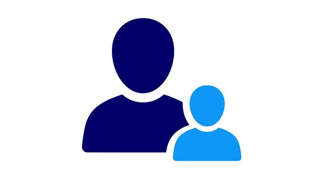 User profile icon animation illustration for people account management interface design with business identity support community and digital connection concept
