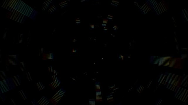 Abstract digital finishing touch glowing particles animation