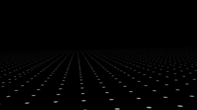 Starry Night Sky Abstract Dots Perspective Animation