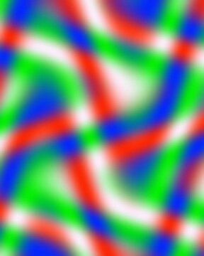 Vibrant fluid marble abstract texture with swirling red, green, and blue color blend for modern design