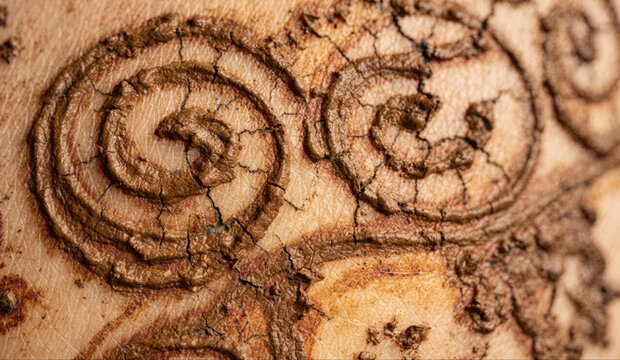 Traditional Henna Spiral Pattern Close-Up on Skin