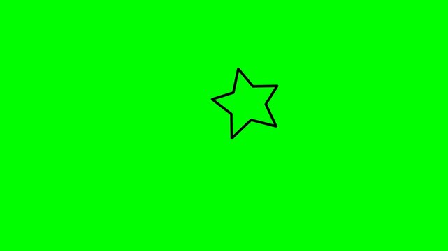 Simple star graphic on a green background for design elements