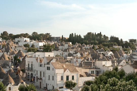 Trulli rooftops in historic Alberobello village, Puglia, Italy