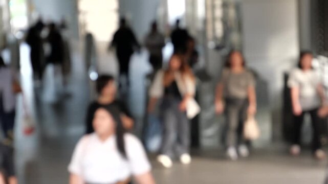Asians walking in Financial Business district area