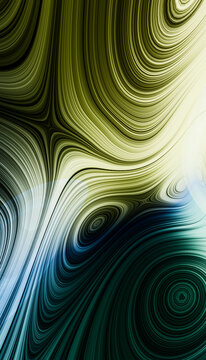 Colorful abstract ripple pattern with flowing curved lines