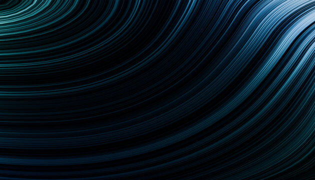 Colorful dark blue ripples in abstract digital render