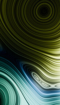 Colorful abstract ripple pattern in fluid digital render