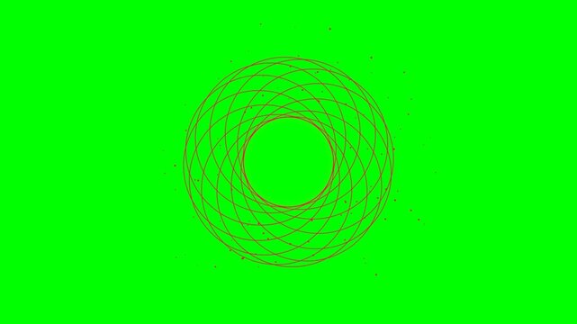 Green Screen Rotating Spirograph Mandala Motion Graphics for Video Editing
