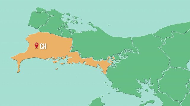 Mapa de Panam&aacute; con divisi&oacute;n pol&iacute;tica resaltando la provincia de Chiriqu&iacute;