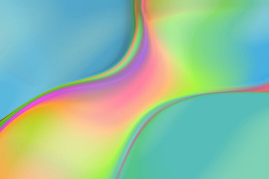 Iridescent curved gradient background for digital technology