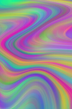 Colorful abstract curvy background with flowing rainbow waves