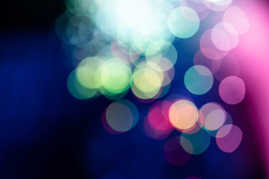 Colorful bokeh light background with soft abstract blur