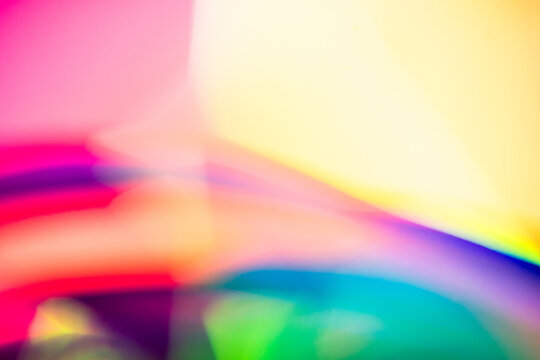Vibrant abstract neon light trails with colorful motion blur