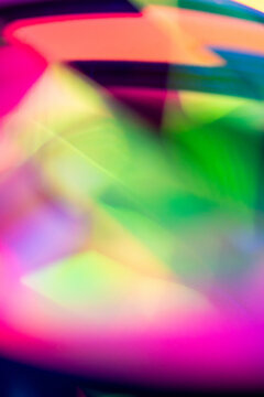 Abstract neon light trails in vivid colorful motion blur