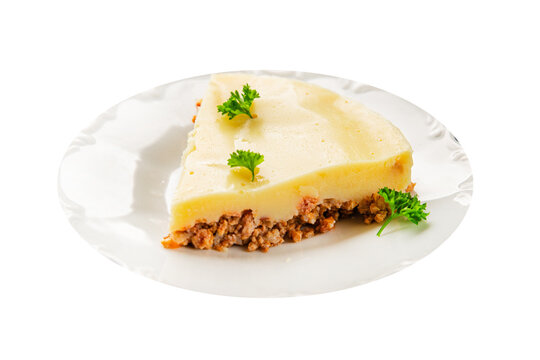 Shepherd's Pie mashed potatoes and ground meat food preparation meat dish tasty snack fresh and delicious gourmet rustic food background on the table&nbsp; rustic food top view copy space