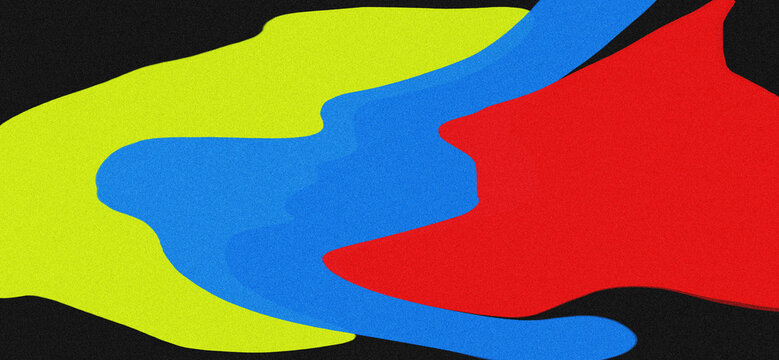 Colorful Yellow Blue Red Paint Splash Abstract Background