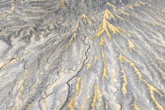 Erosion pattern across North Caineville Mesa badlands, Utah