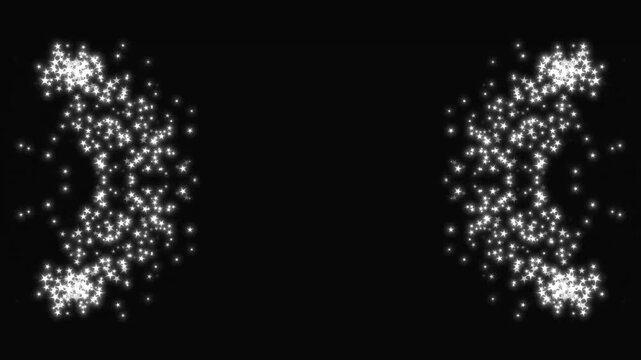 4k Magic glitter sparkle line trail animated, Magic line dust pixie dust path and glittering star line effect, Glowing Light Effect In Seamless 4K black Screen Animation For Video